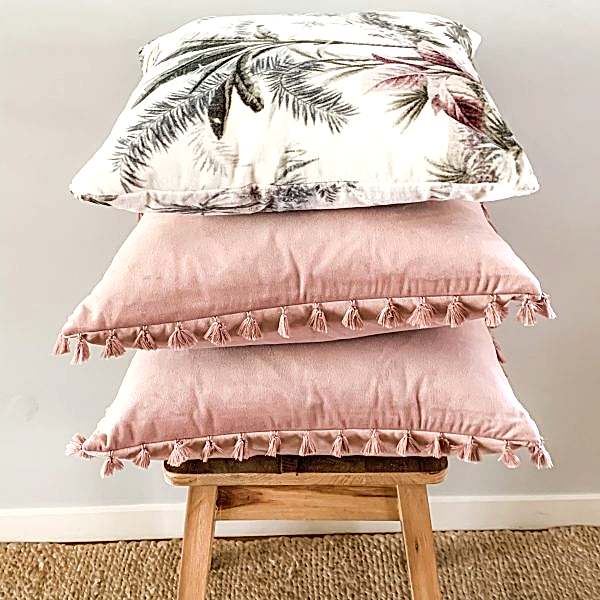 Cushions | Velvet Maple Tassled Cushion (50cm x 50cm) | French Provincial | Soft Furnishings