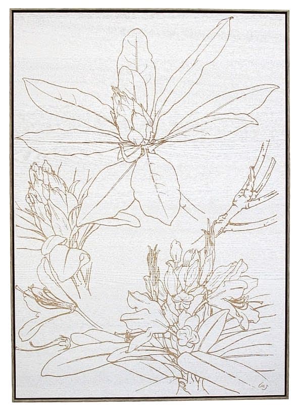 Wall Art | Oleander Flower | Framed Natural Canvas Print | Home Decor