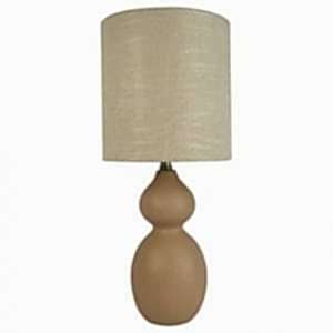 Lighting | Ceramic Table Lamp / Natural w Linen Lamp Shade | Home Decor - Image 2
