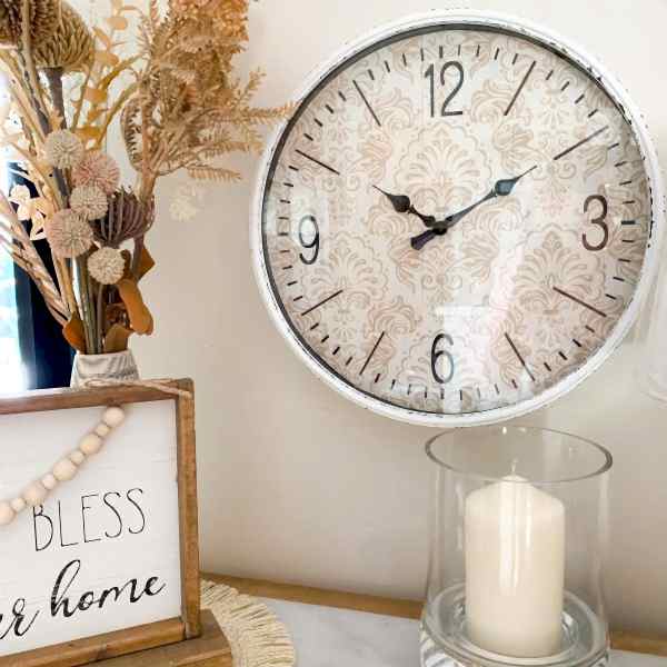 Clock | Charmaine Wall Clock - 40.5cmD | French Provincial / Coastal