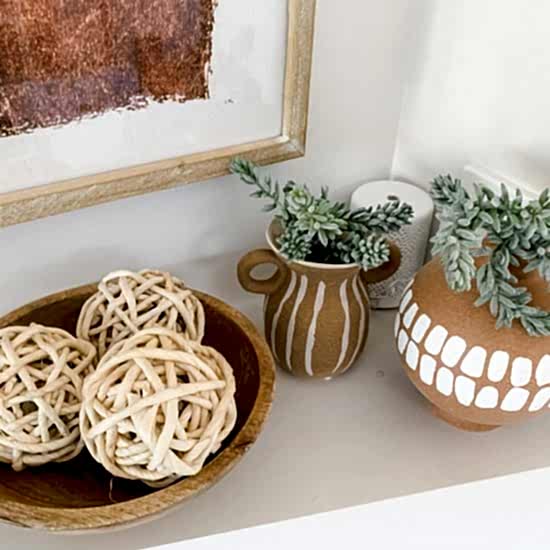 Ceramic Vase | 16cmD x 15cmH | Rust | Pot w Handles | Home Decor - Image 5