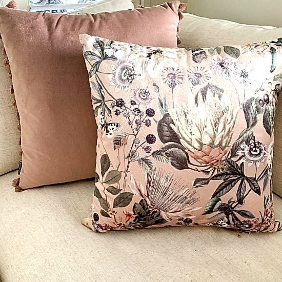 Cushions | Velvet Maple Tassled Cushion (50cm x 50cm) | French Provincial | Soft Furnishings - Image 3