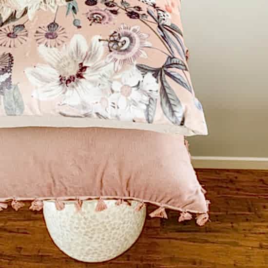 Cushions | Velvet Maple Tassled Cushion (50cm x 50cm) | French Provincial | Soft Furnishings - Image 4