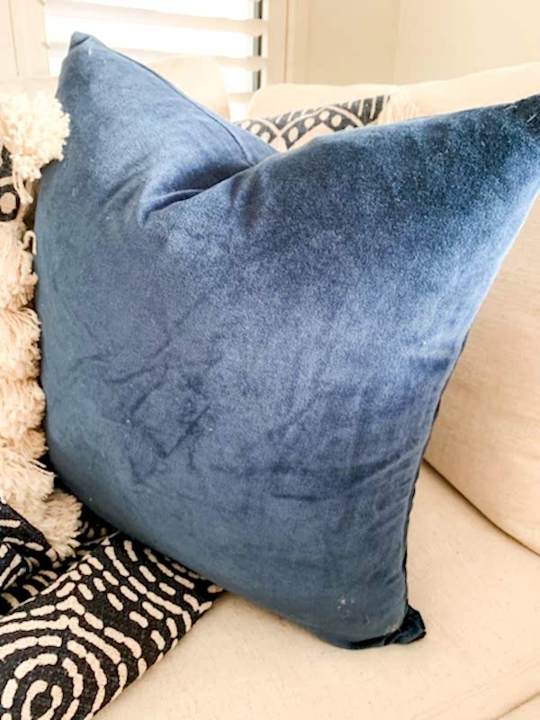 Royal Blue Velvet Cushion | Feather Filled | Home Decor | Soft Furnishings |